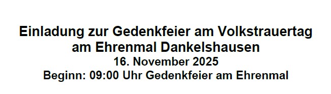 Volkstrauertag 2025